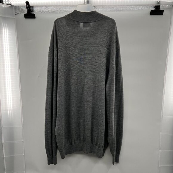 Cutter & Buck Men's 1/4 Zip Pullover Sweater Gray Long Sleeve Size 2XL Tall - Picture 7 of 9
